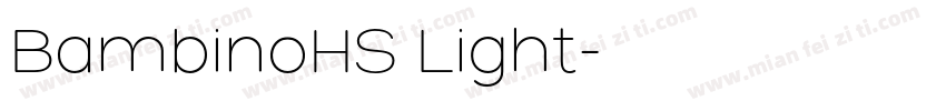 BambinoHS Light字体转换